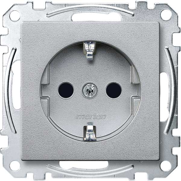 Merten SCHUKO-Steckdose System M aluminium