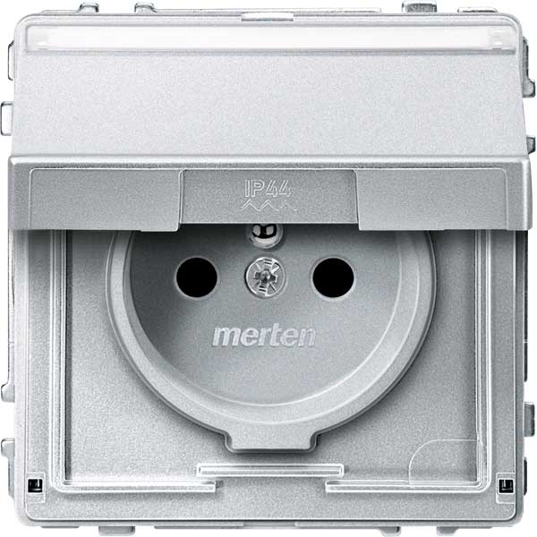Merten SCHUKO-Steckdose System M aluminium