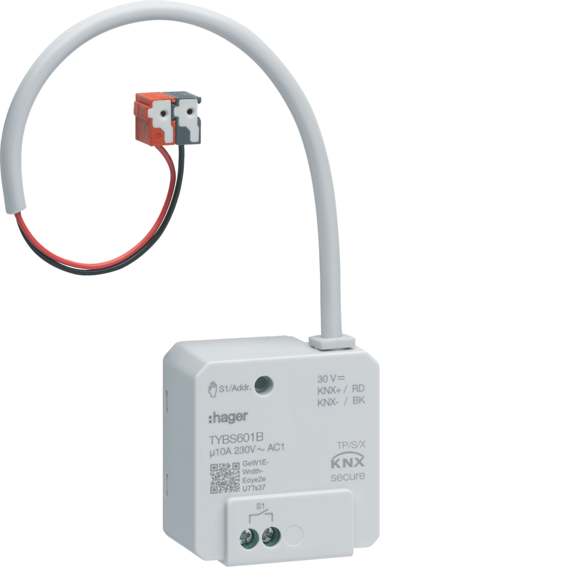 Hager Schaltaktor 1f, 10A / 230V~, KNX Sec, Unterputz