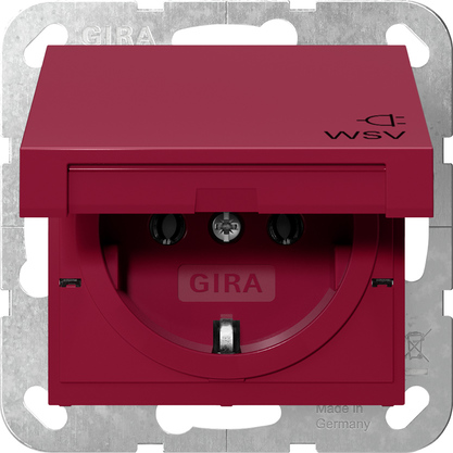 Gira SCHUKO-Steckd. KD WSV System 55 Rot 4