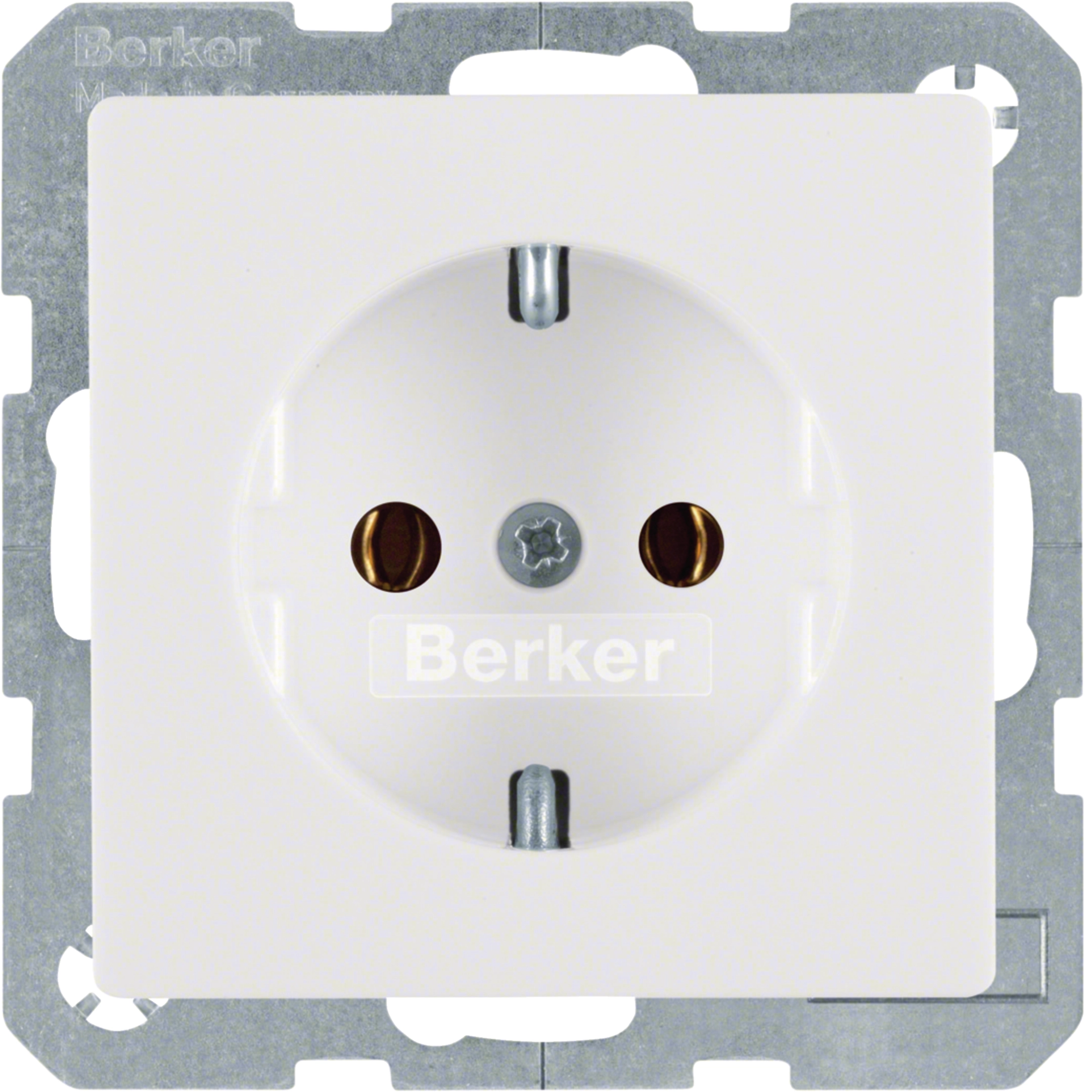 Hager Steckdose SCHUKO Q.x polarweiß samt