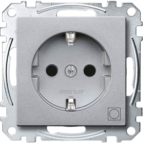 Merten SCHUKO-Steckdose System M aluminium