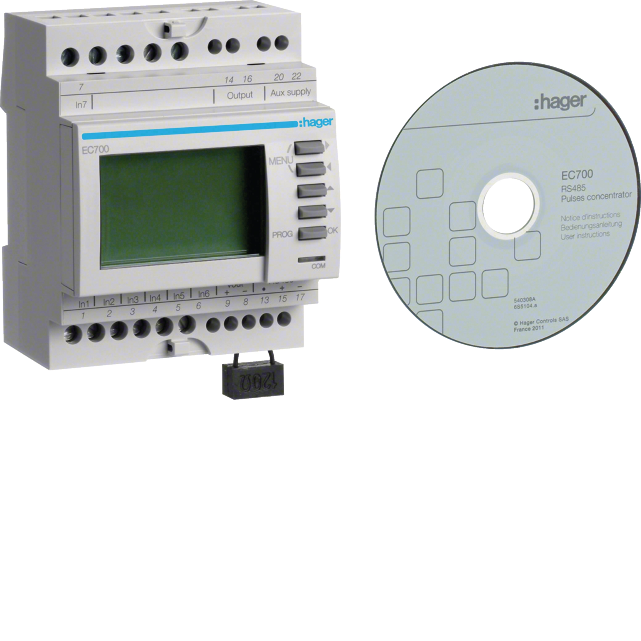 Hager Impulseingang 7-fach JBUS/MODBUS