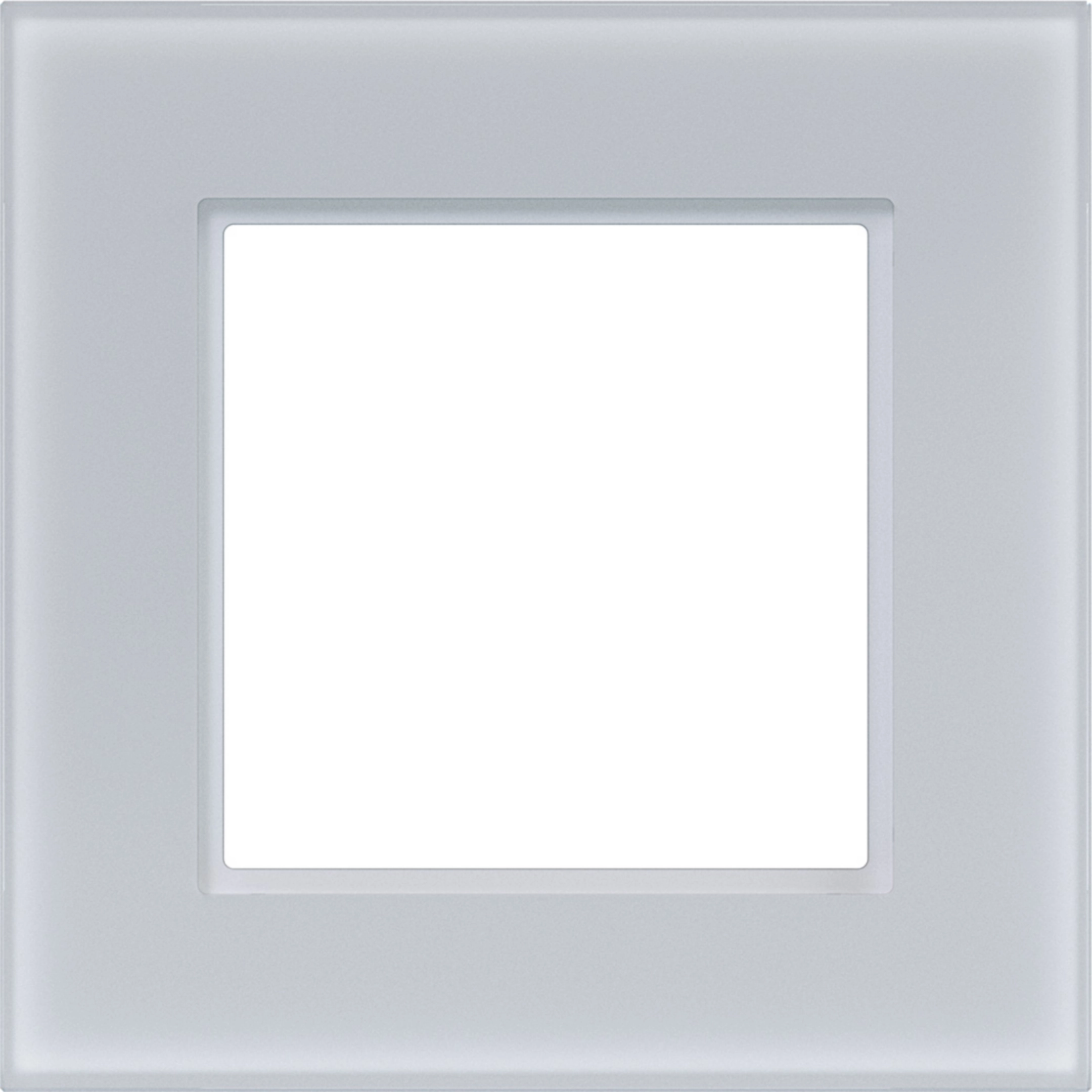 Hager A.8 LED-Rahmen 1-fach, weiß matt, Glasfront