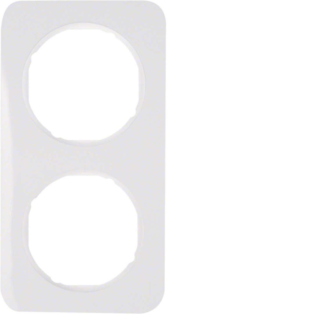 Berker 10122189 Rahmen 2-fach Serie R.1 polarweiß, glänzend