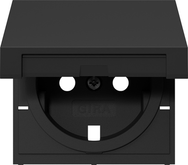 Gira Abd. SCHUKO-Steckd. KD System 55 Schwarz m 4