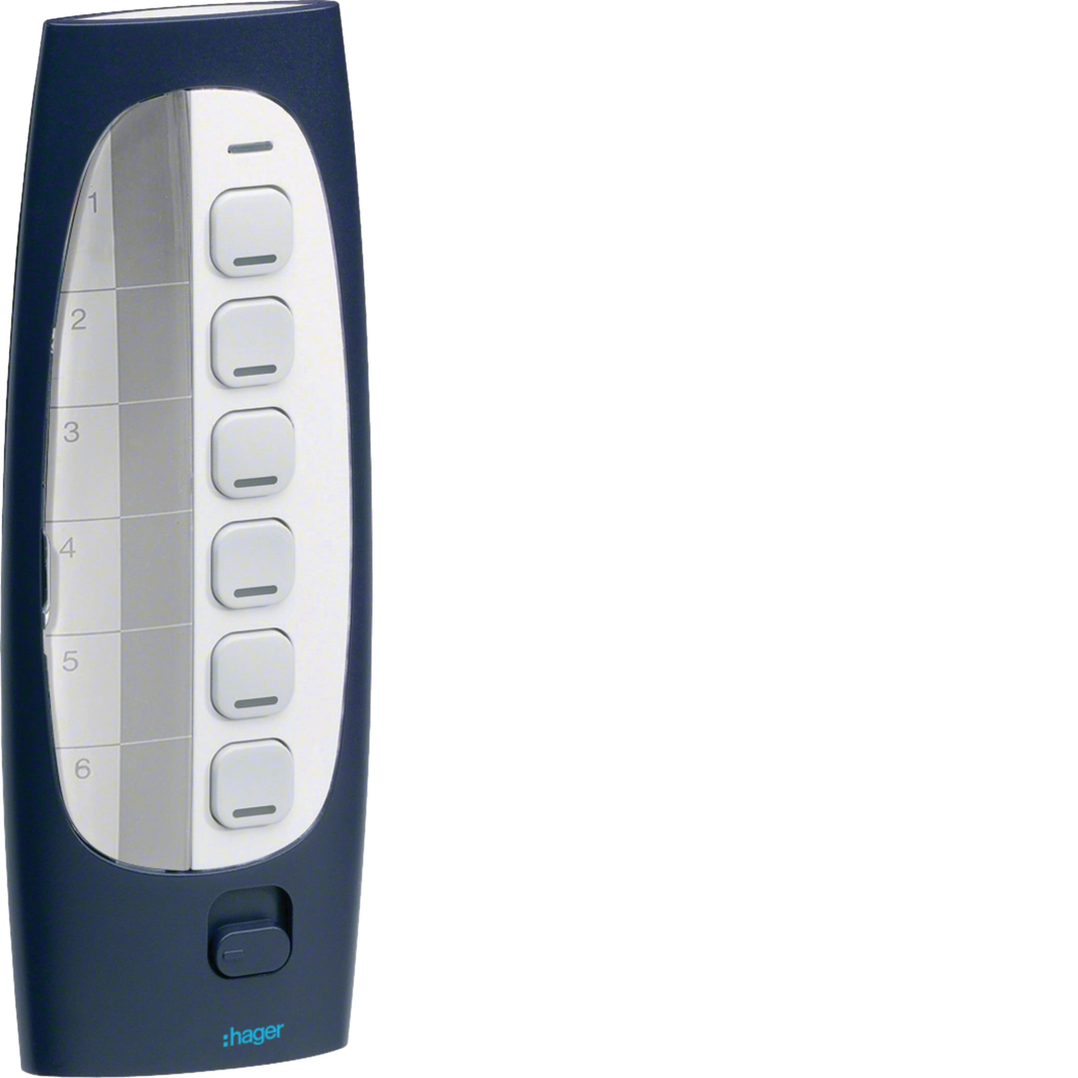 Hager Funkfernbedien., KNX, 6Tast.+1Sch.18Kanäle