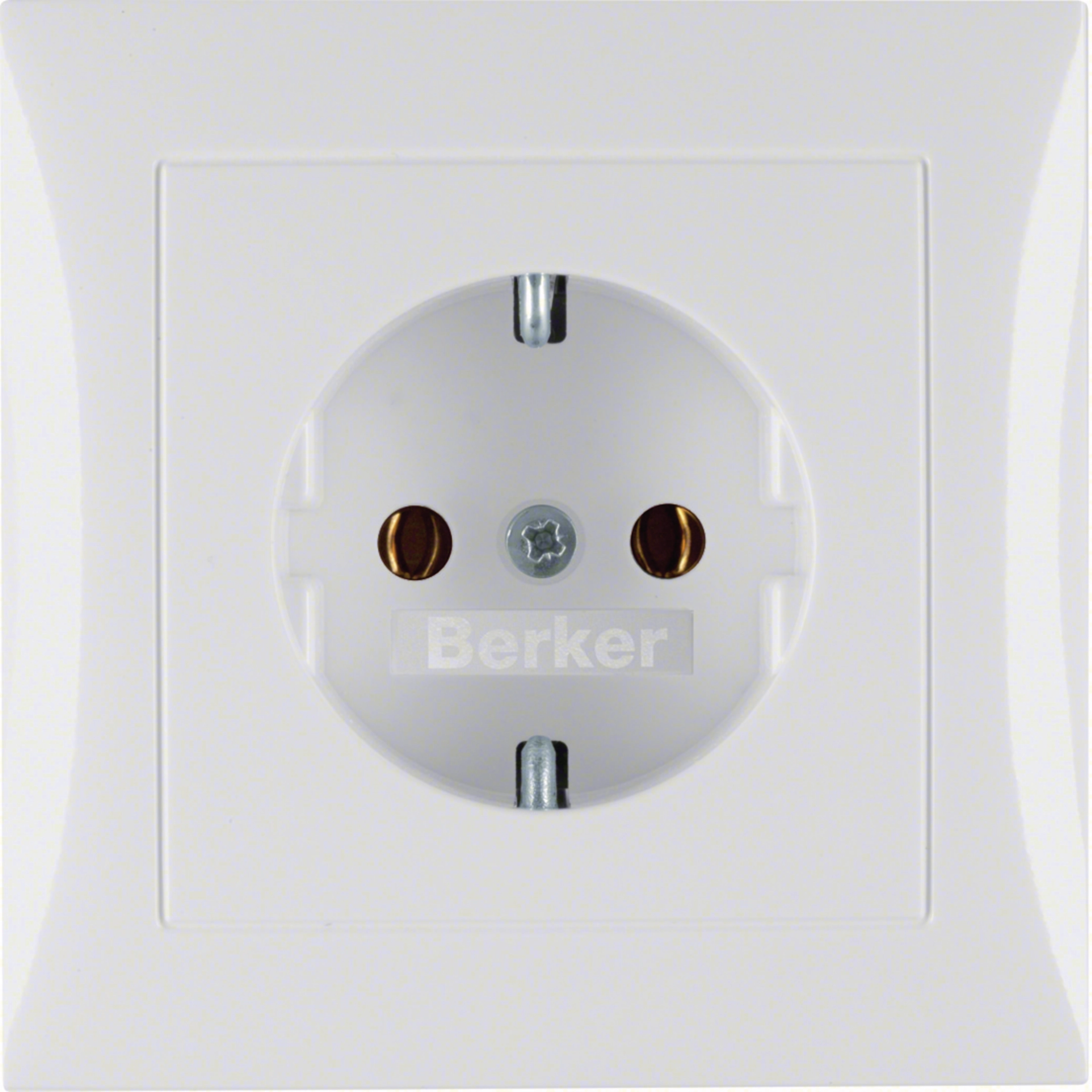 Hager Steckdose SCHUKO mit Abdeckplatte S.1/B.x pw