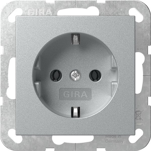 Gira Steckdose System 55 aluminium