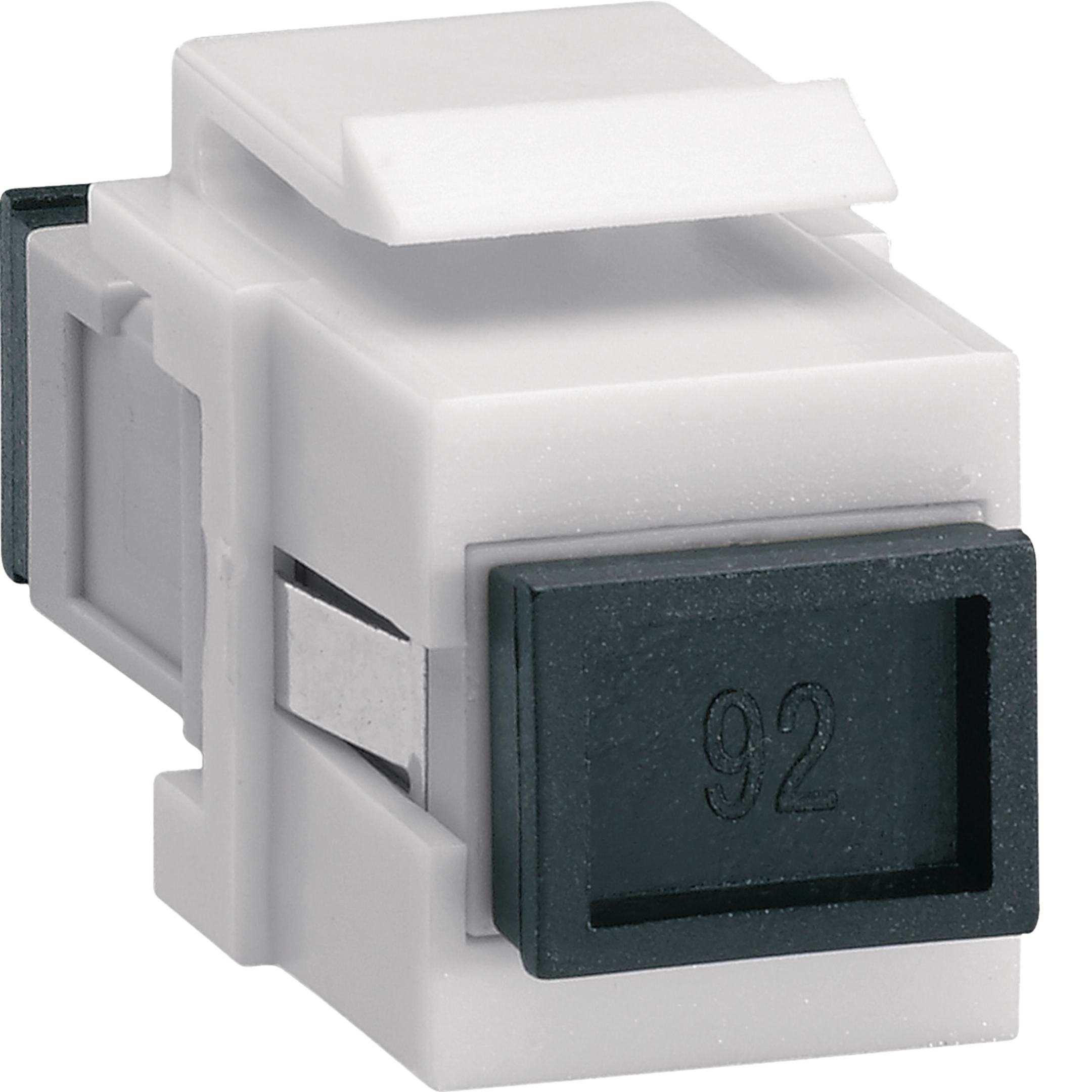 Hager Keystone Modul, univers, LWL, SC Buchse auf SC Buchse, SimPLEx, Multimode, weiß