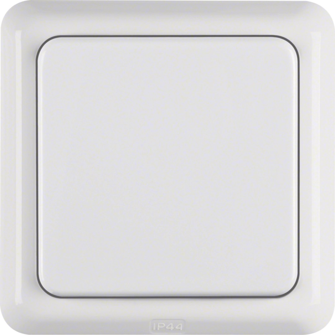 Berker 471809 Steckdose SCHUKO mit Klappdeckel und Rahmen, Unterputz, IP44, polarweiß glänzend