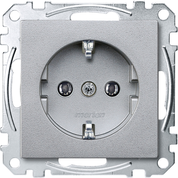 Merten SCHUKO-Steckdose System M aluminium
