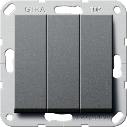 Gira Wippschalter Wechsel 3fach System 55 Anthrazit