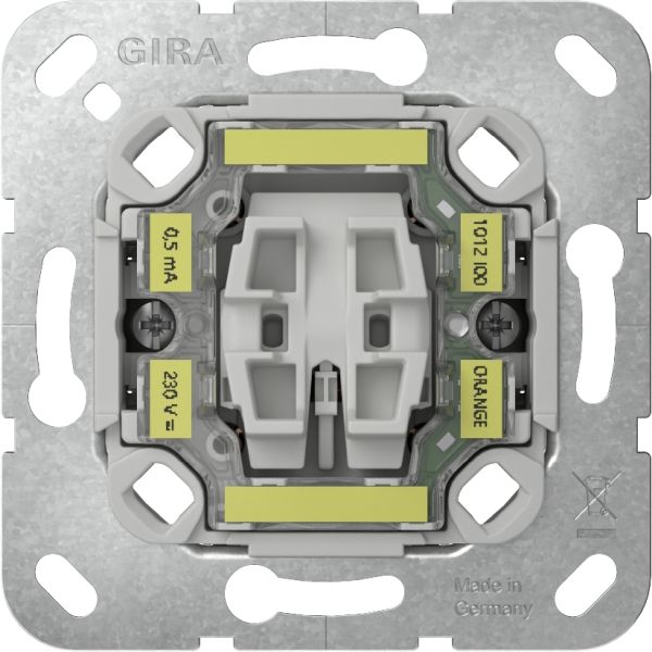 Gira Kontrollwippe 1-fach mit Sichtfenster System 55 cremeweiß glänzend