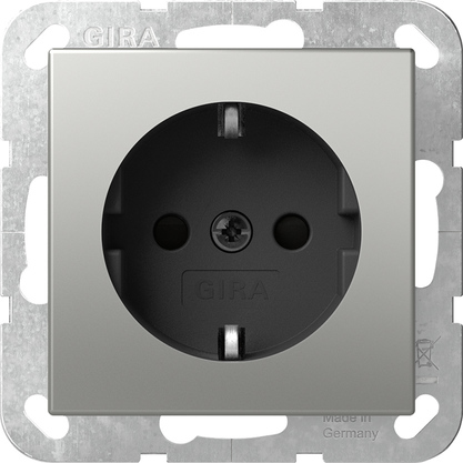 Gira SCHUKO-Steckd. SRK System 55 Edelstahl 4