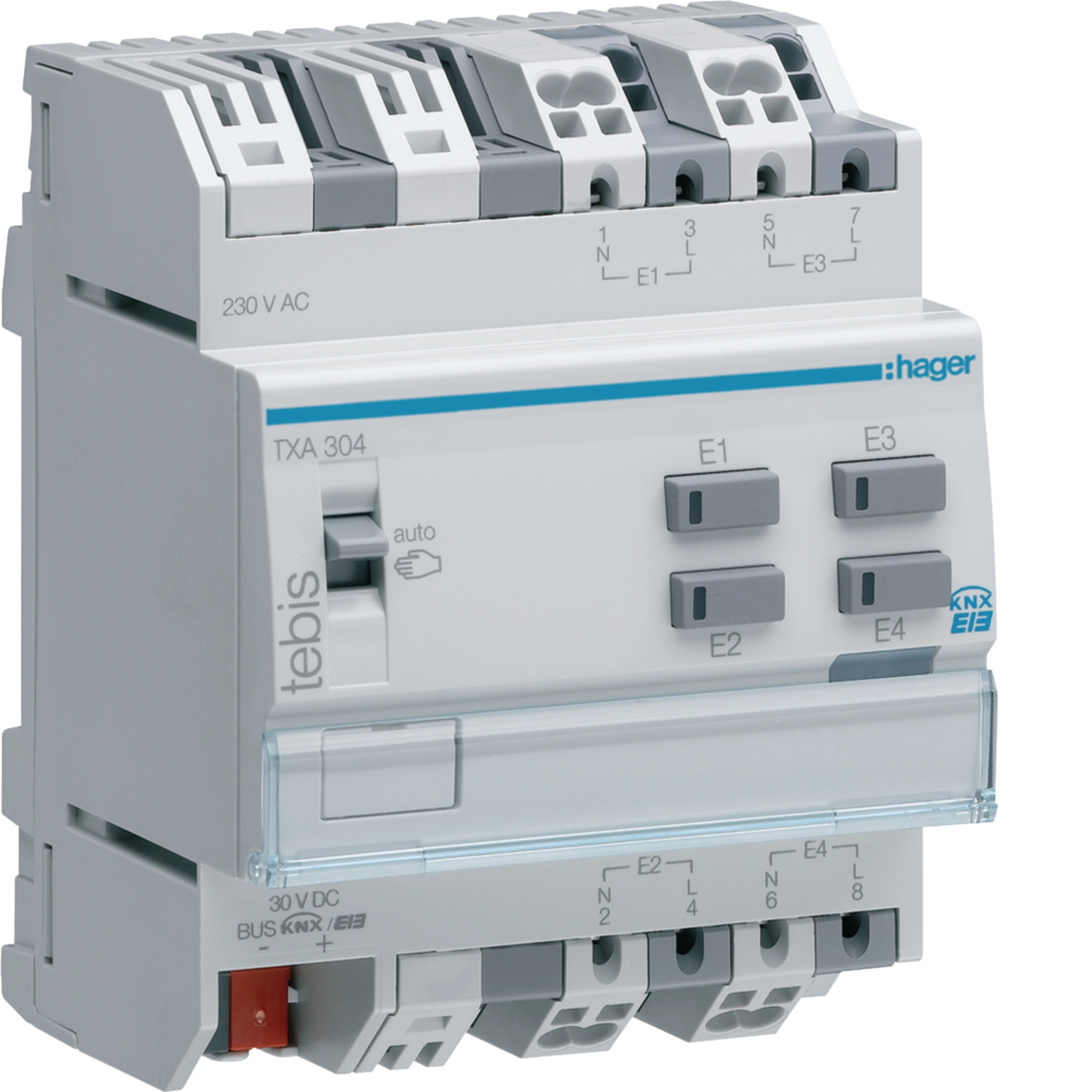 Hager Binäreingang 4-fach KNX, 230V