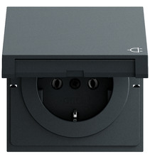 Gira Steckdose System 55 anthrazit lackiert