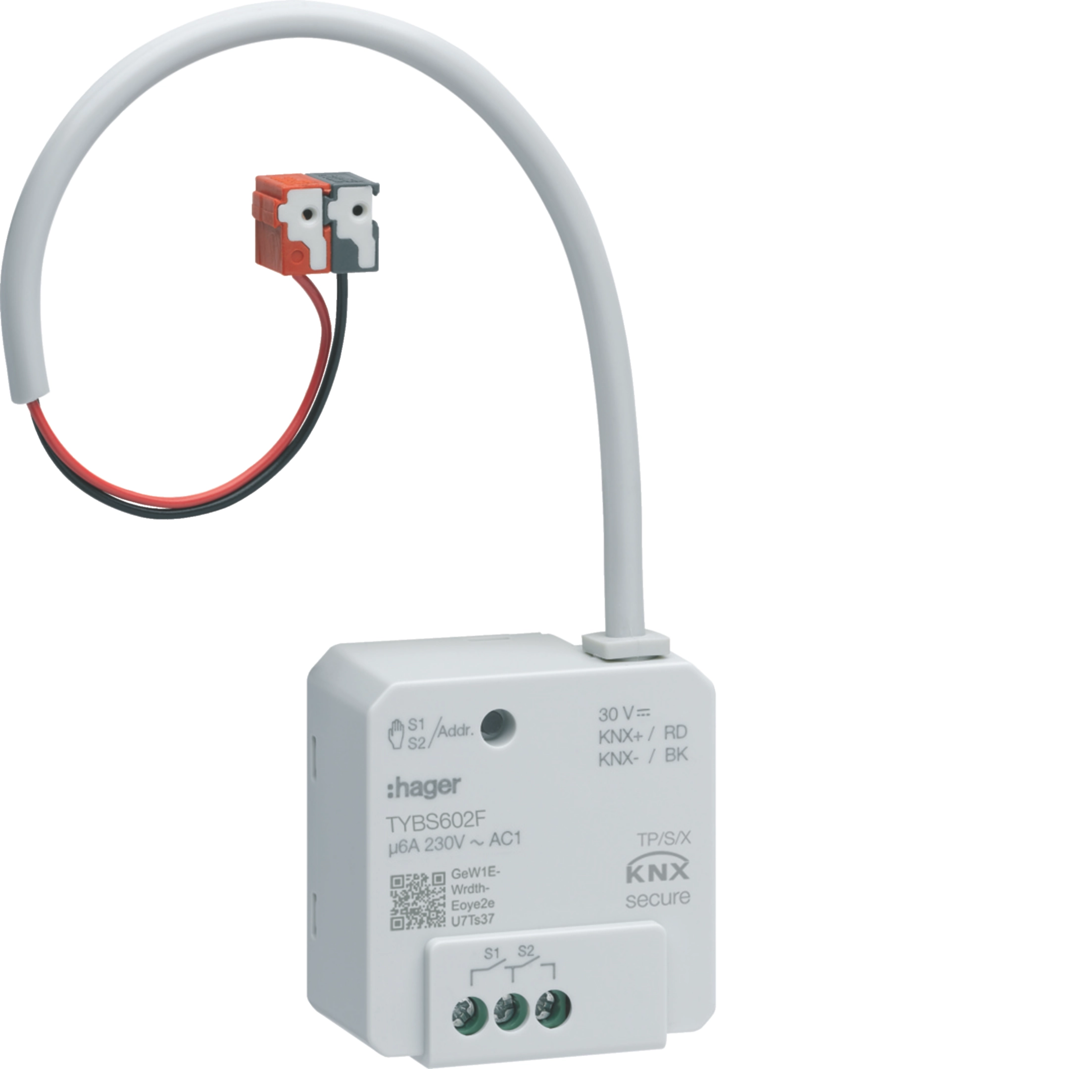 Hager Schalt-/Jalousieaktor 2/1f KNX, 6A, Unterputz
