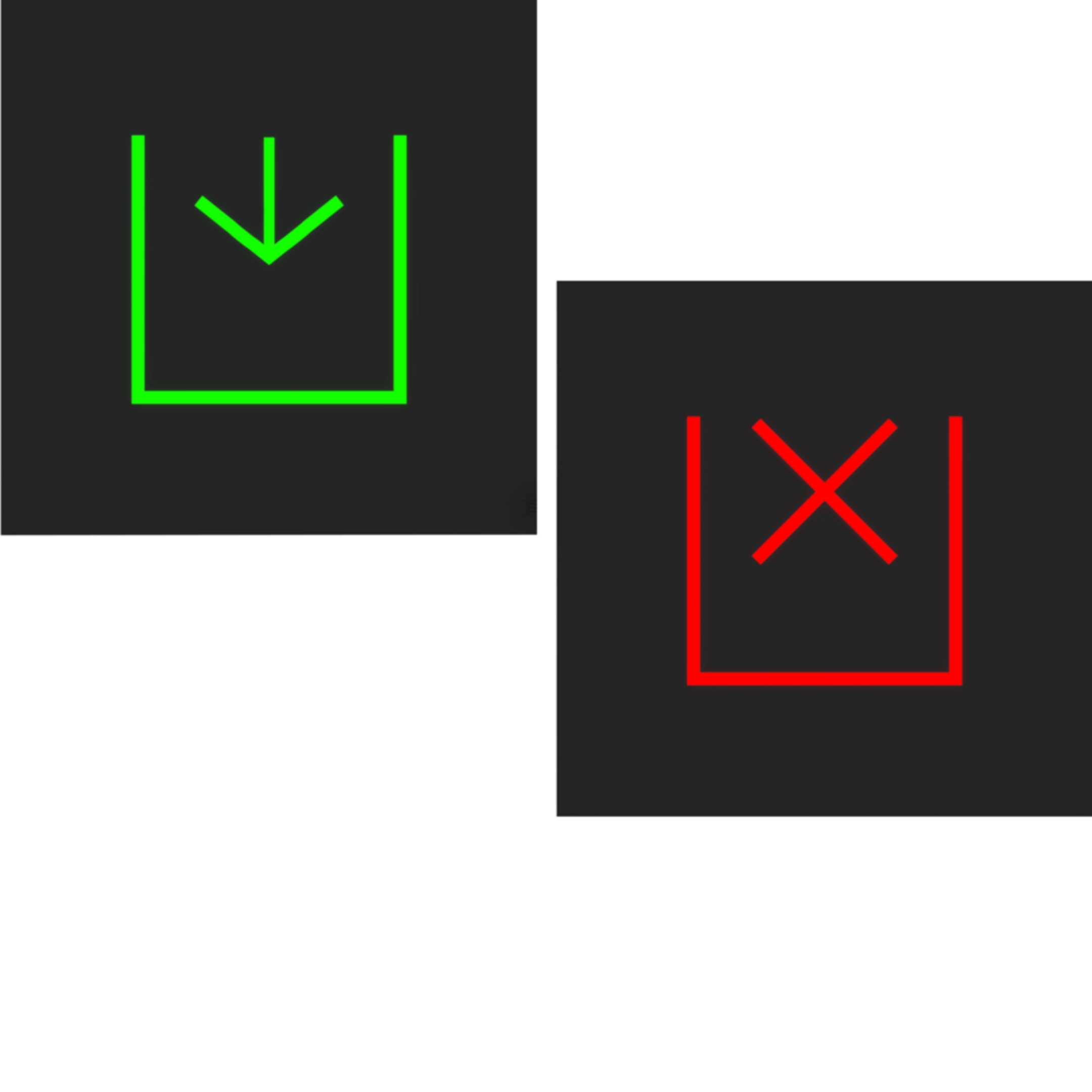 Hager Folien für LED-Signaleinsatz, 2 Symbole WARTEN/BETRETEN, A.x/C.x