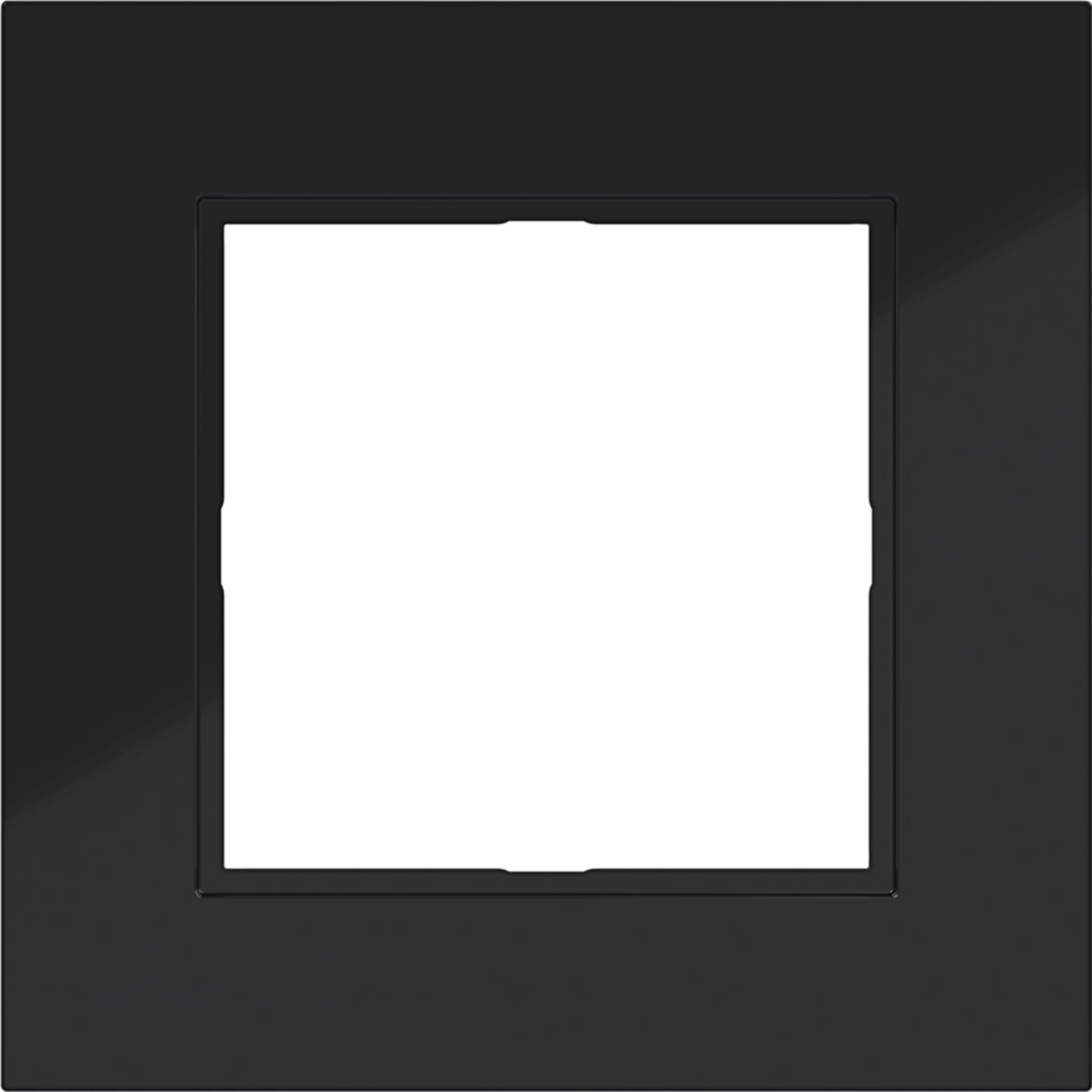 Hager A.8 LED-Rahmen 1-fach, schwarz glänzend