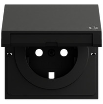 Gira Steckdose System 55 schwarz matt lackiert