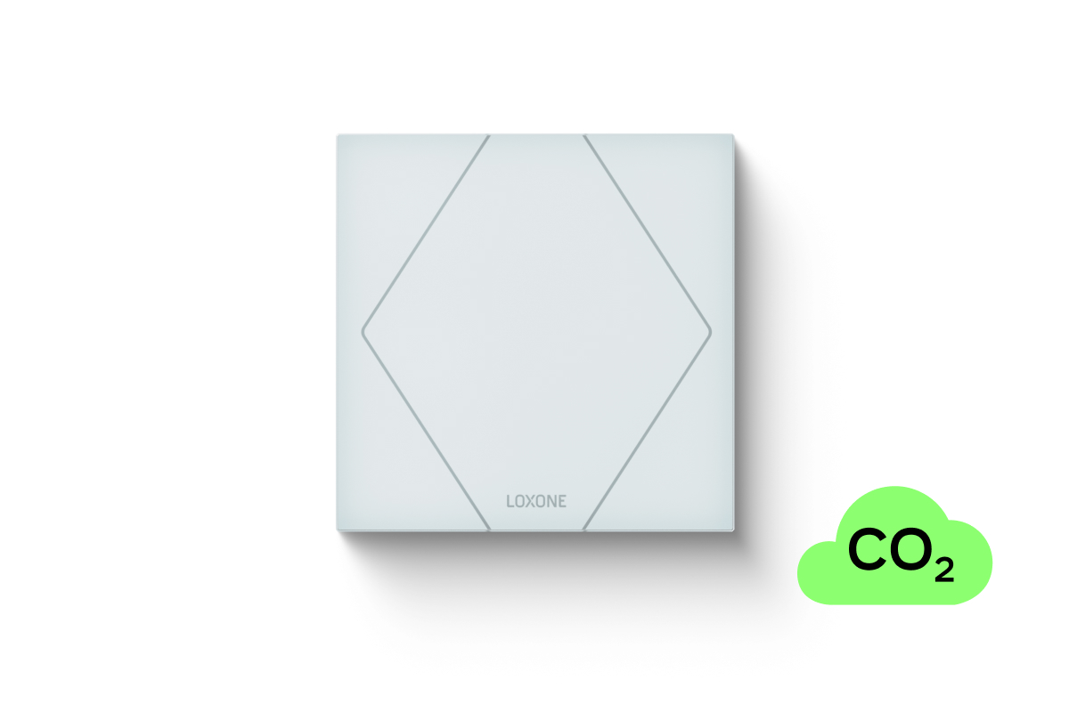 Loxone Touch Pure Classic CO2 Tree Signalweiß