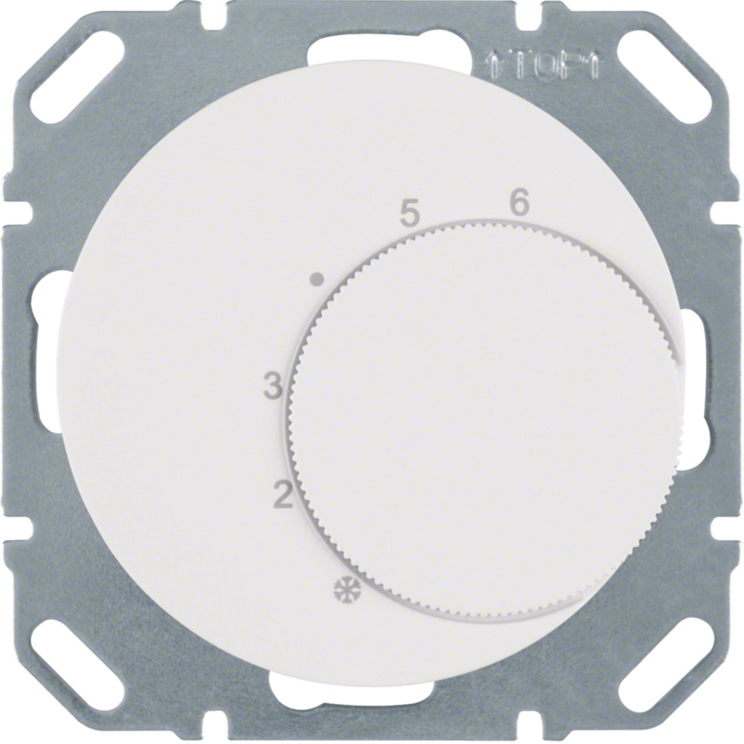 Berker 20262089 Temperaturregler mit Wechsler + Zentralstück R.1 / R.3 polarweiß, glänzend