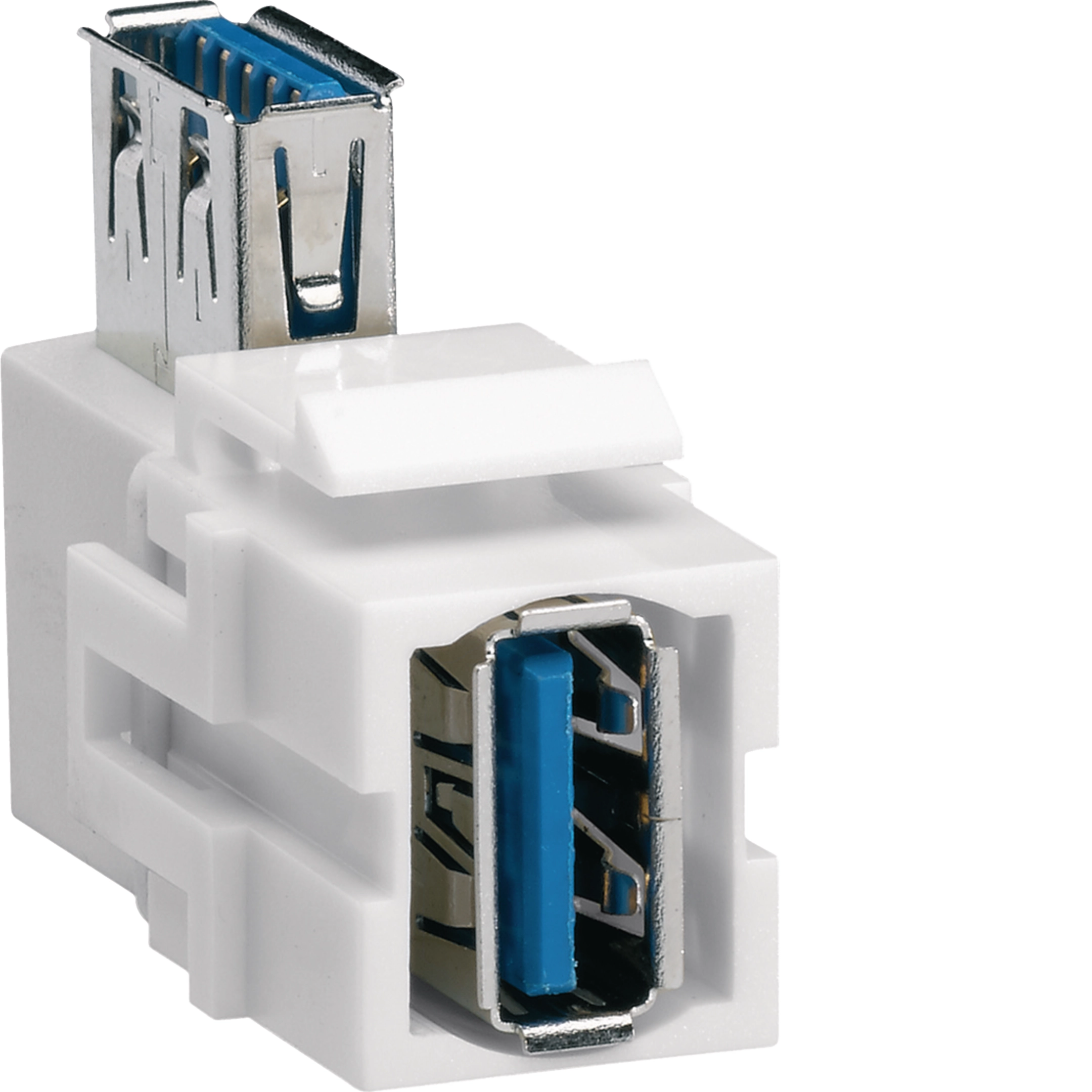 Hager Keystone Kupplung, universal, USB3.0, 90°