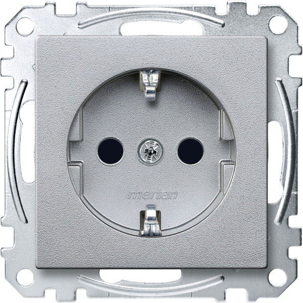 Merten SCHUKO-Steckdose System M aluminium