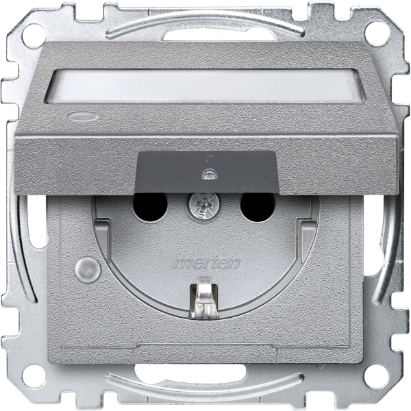 Merten SCHUKO-Steckdose System M aluminium