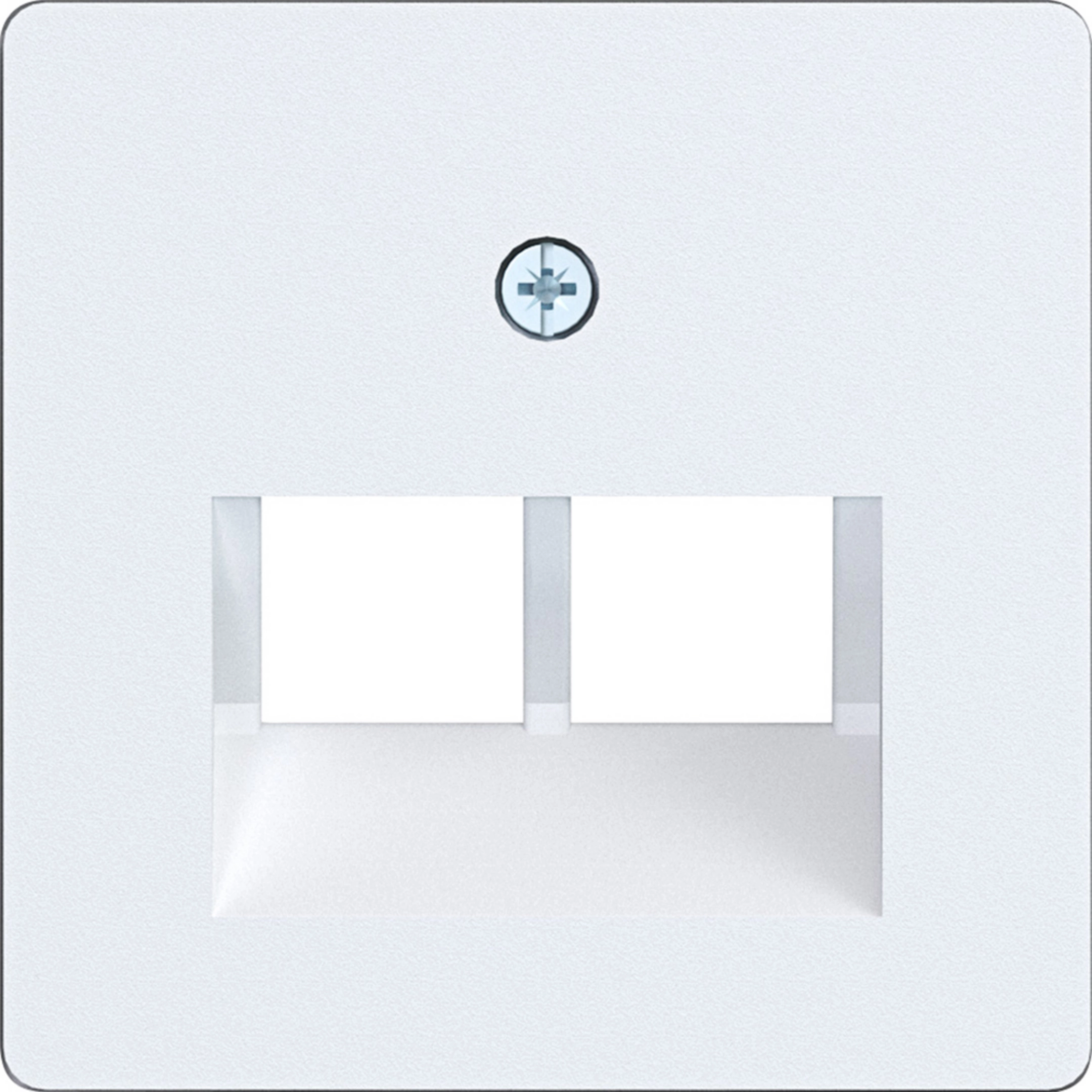 Hager Zentralplatte für UAE Steckd. 2f, 50x50 mm, A.x/C.x, lichtweiß matt