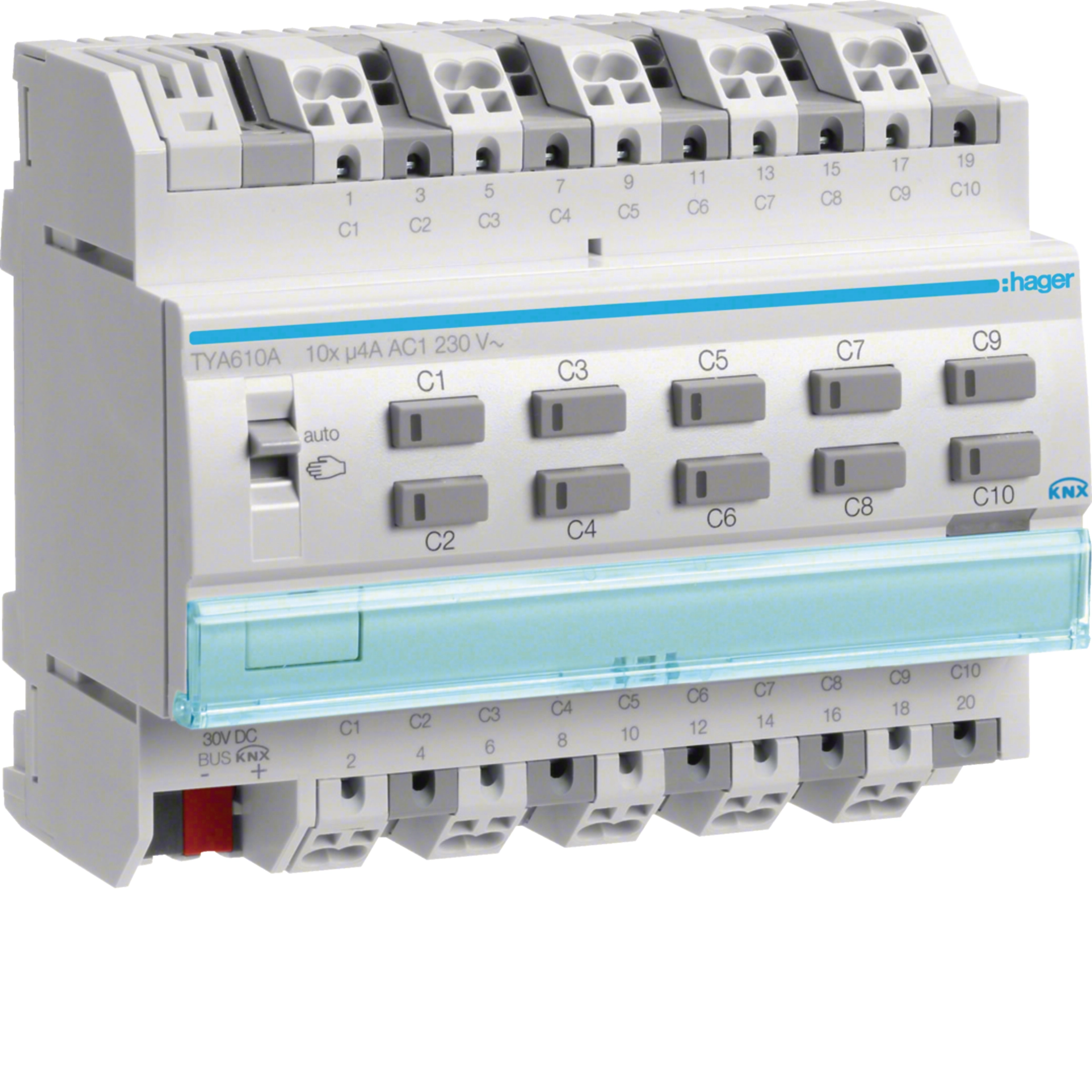 Hager Schalt-/Jalousieaktor 10/5-fach KNX, 4A