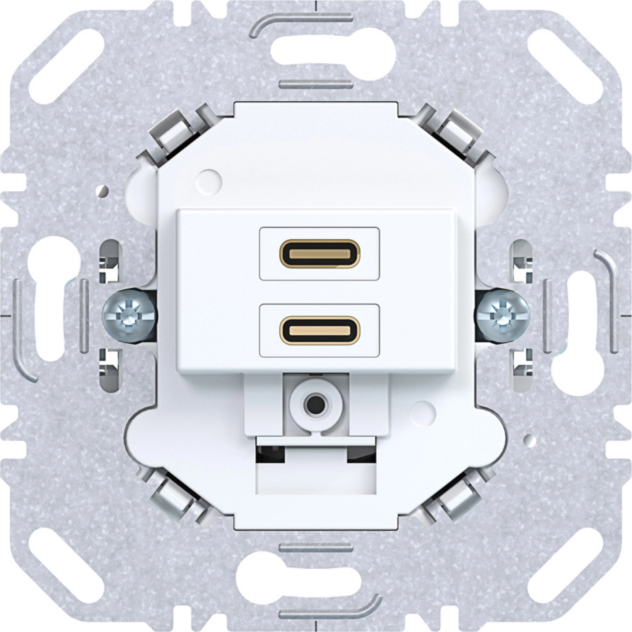 Hager Ladesteckdose USB C 2f PD weiß matt