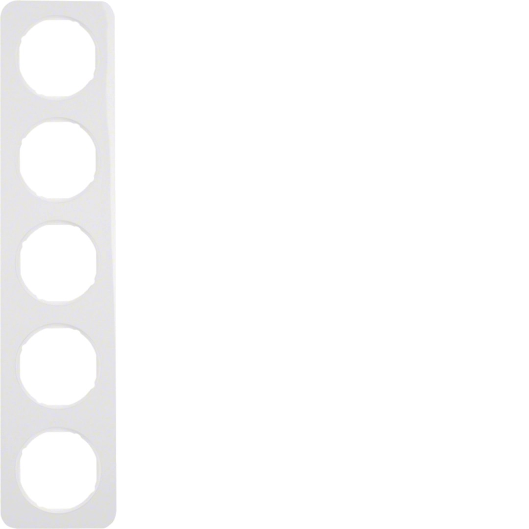 Berker 10152189 Rahmen 5fach R.1 polarweiß glänzend