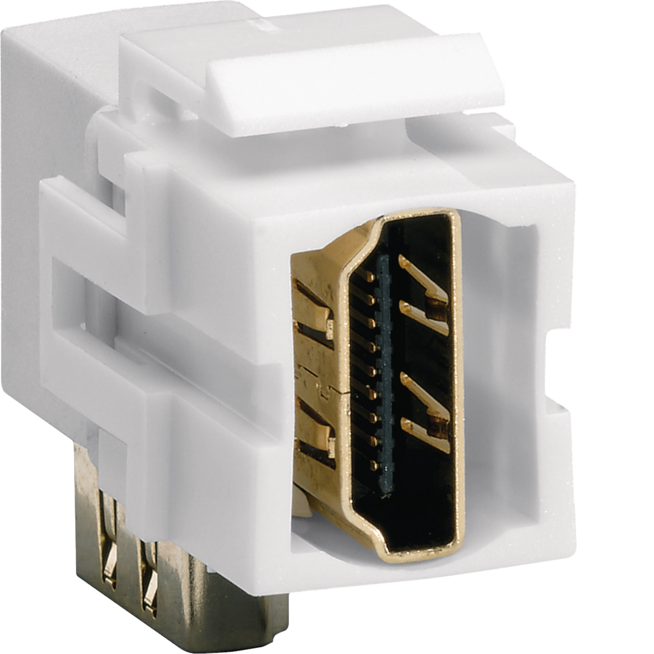 Hager Keystone Modul, universal, HDMI Buchse auf HDMI Buchse, 90° gewinkelt