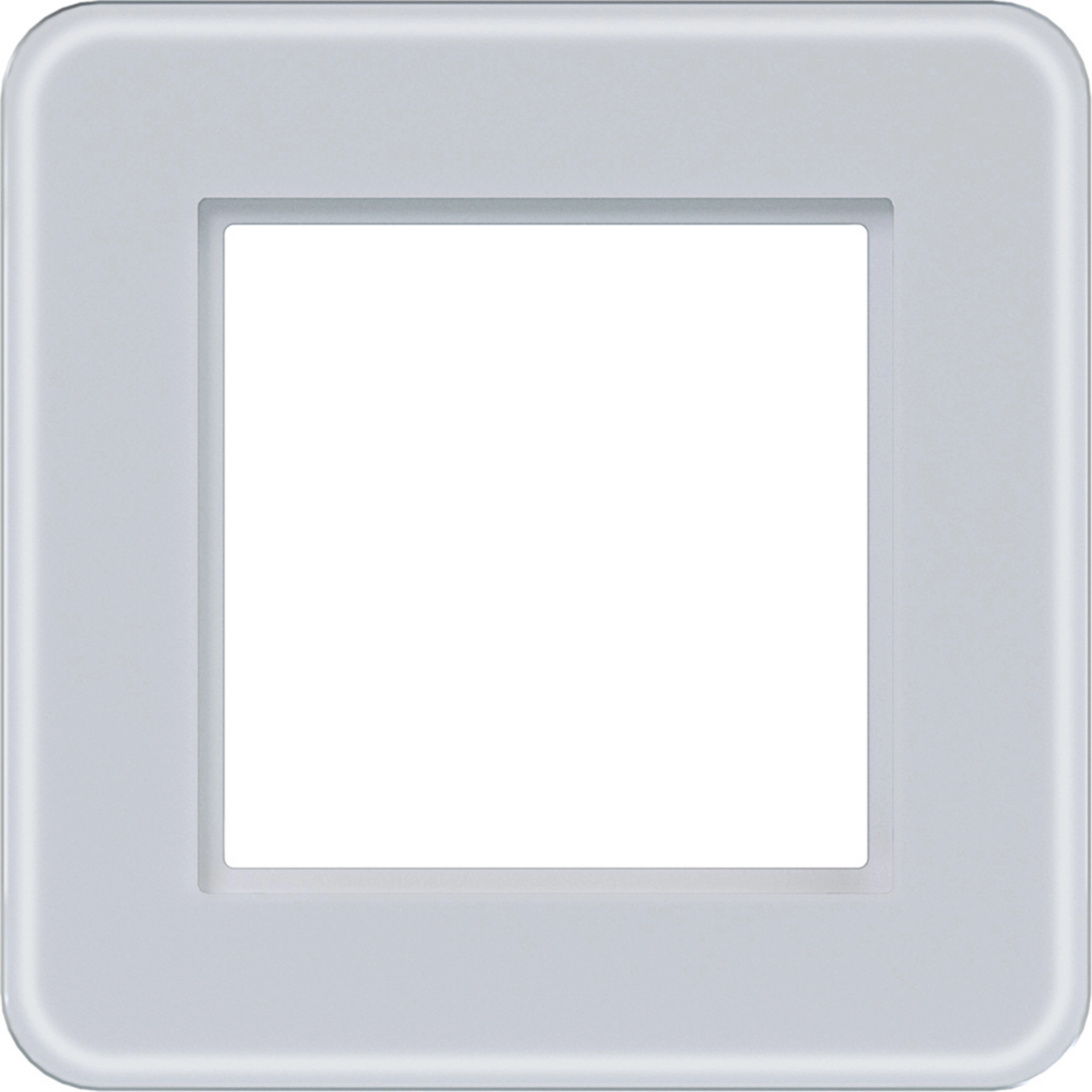 Hager C.8 LED-Rahmen 1-fach, weiß matt, Glasfront