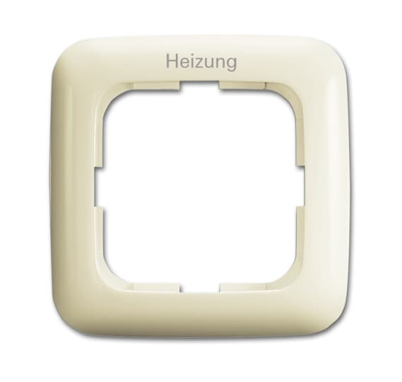 Abdeckrahmen mit Aufdruck "Heizung" 1-fach weiß - Busch-Duro 2000® SI