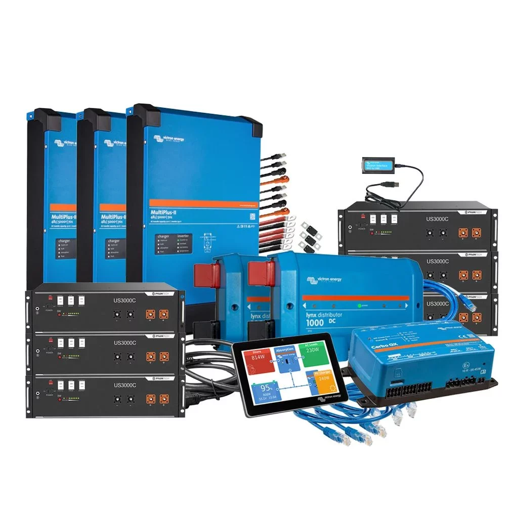 Speichersystem 7–21 kWh – Victron MultiPlus-II 48/5000 + Pylontech US3000C (3-phasig)