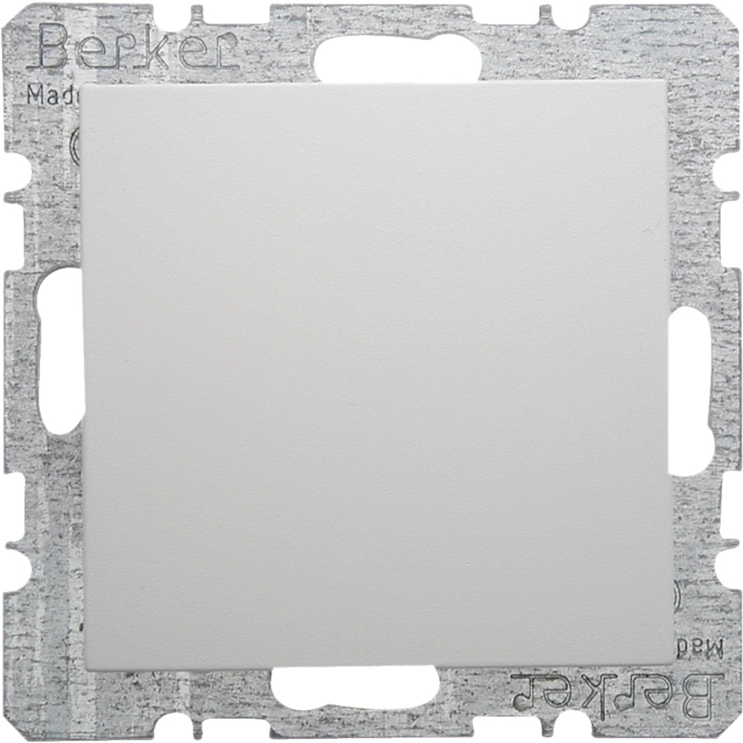 Berker 6710098989 Blindverschluss mit Zentralstück Serie S.1 / B.3 / B.7 polarweiß, glänzend