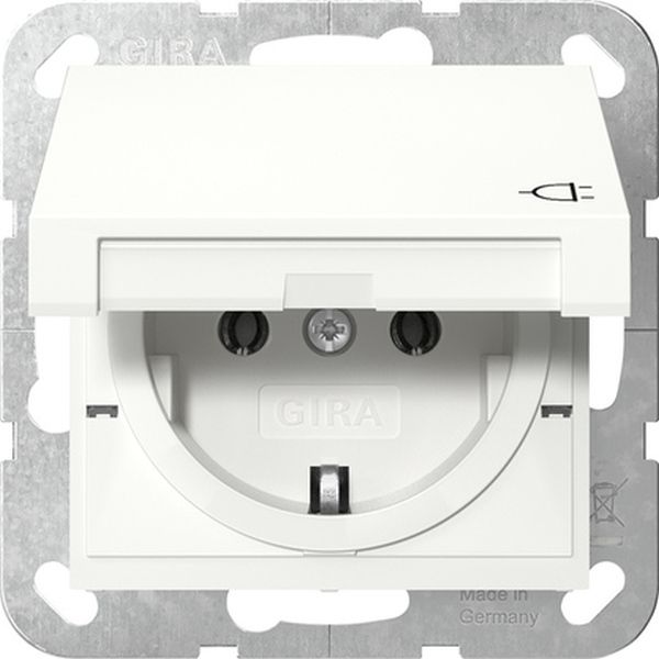 Gira Steckdose System 55 reinweiß matt