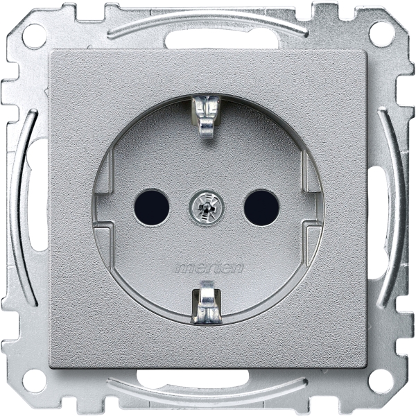 Merten SCHUKO-Steckdose System M aluminium
