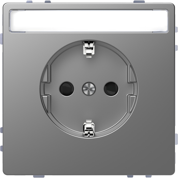Merten SCHUKO-Steckdose mit Schriftfeld System M