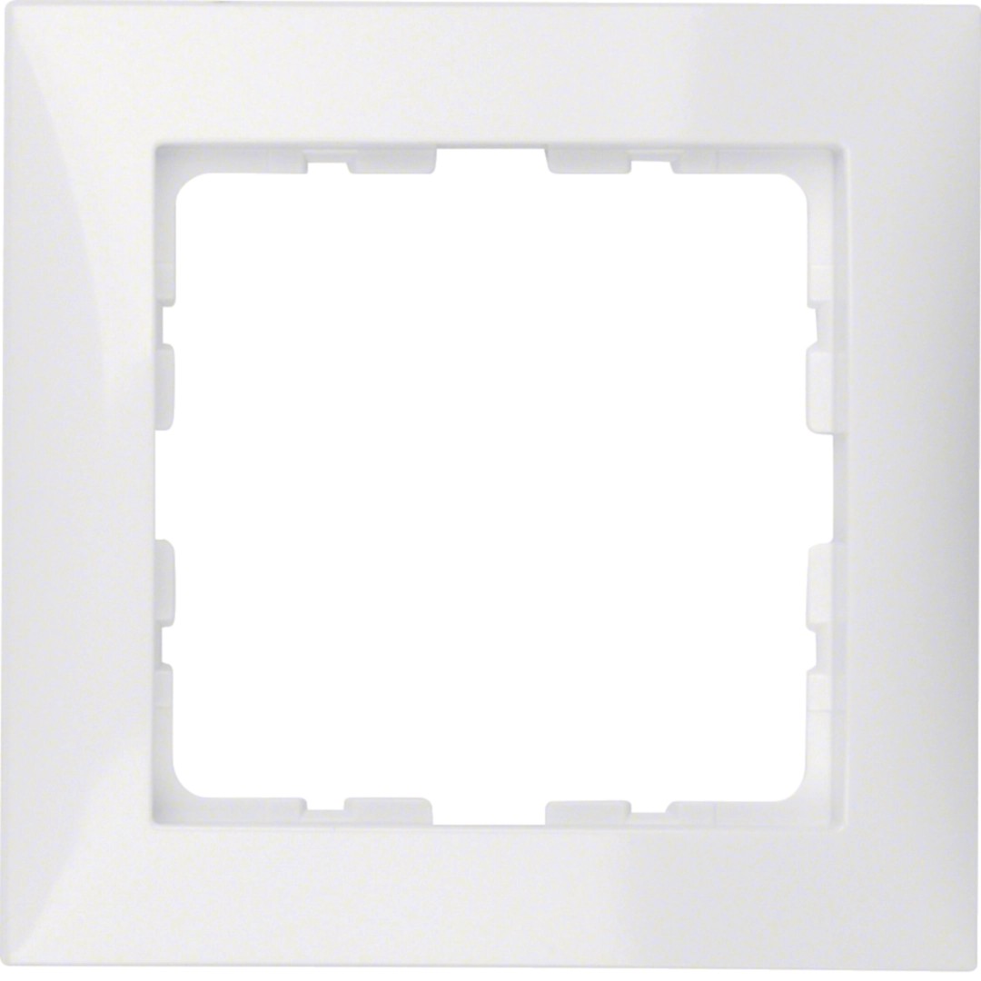 Berker 10118989 Abdeckrahmen 1-fach, S.1, polarweiß glänzend