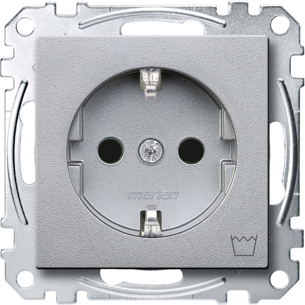 Merten SCHUKO-Steckdose System M aluminium