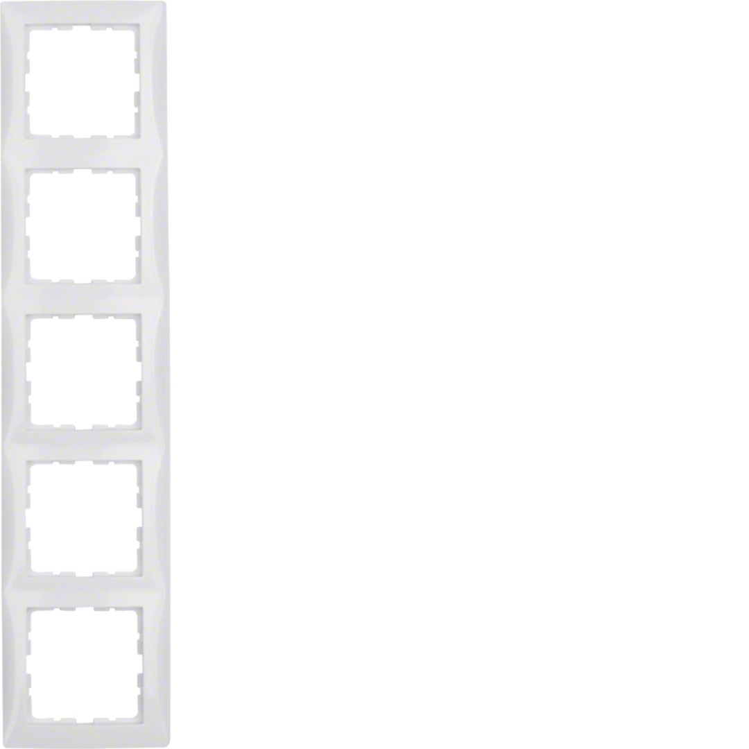Berker 10158989 Abdeckrahmen 5-fach S.1 polarweiß, glänzend