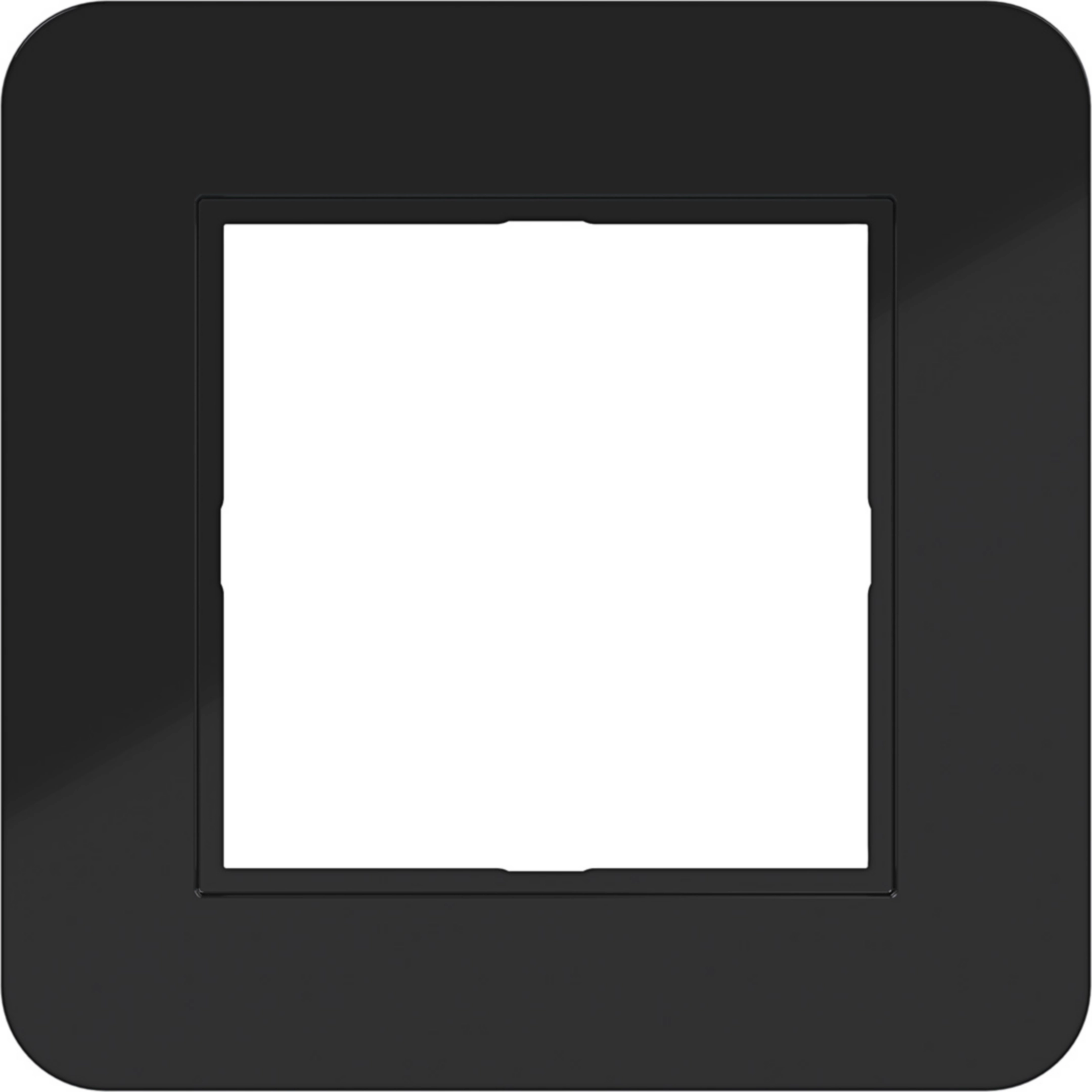 Hager C.8 LED-Rahmen 1-fach, schwarz glänzend