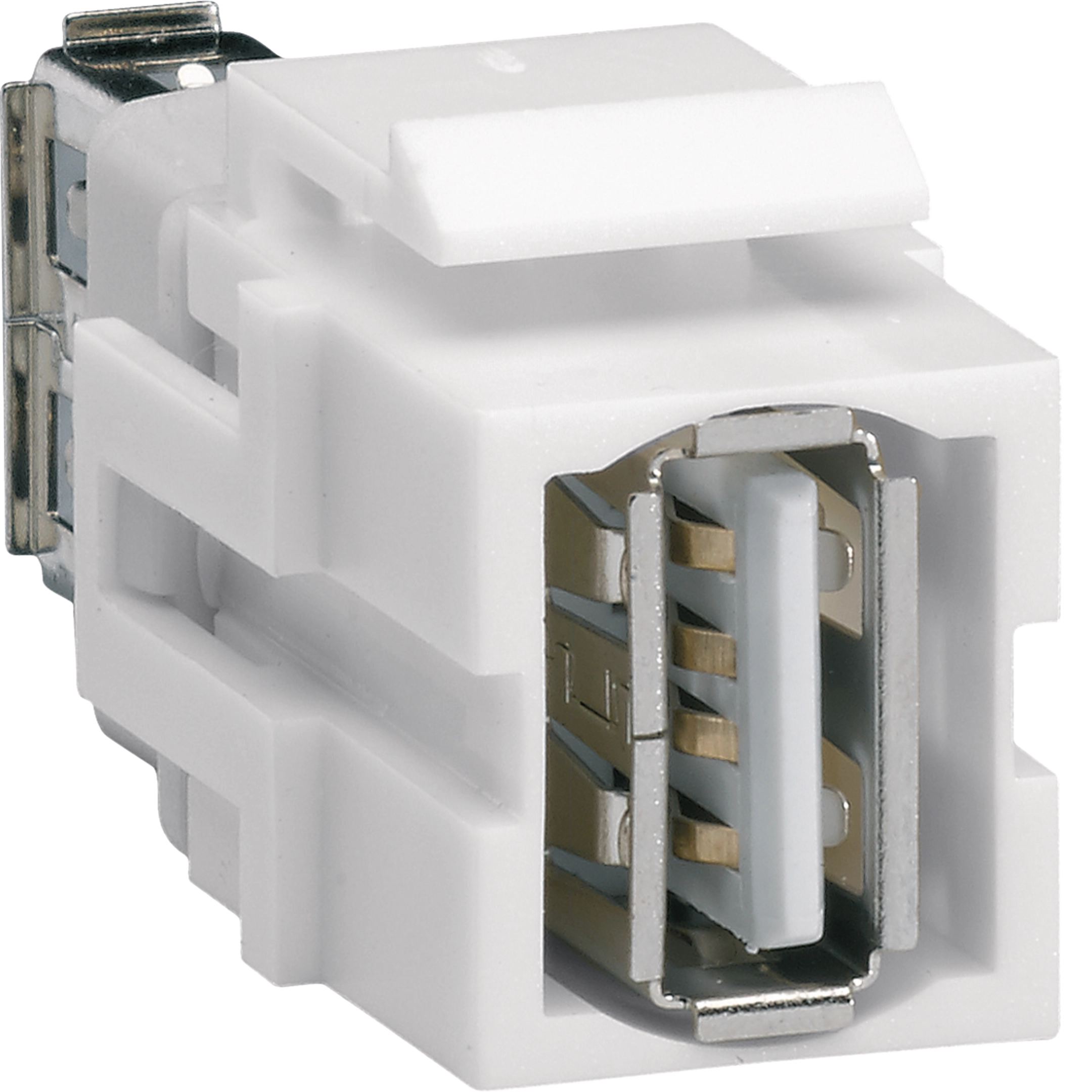 Hager Keystone Modul, universal, USB, USB 2.0 A-Buchse auf USB 2.0 A-Buchse