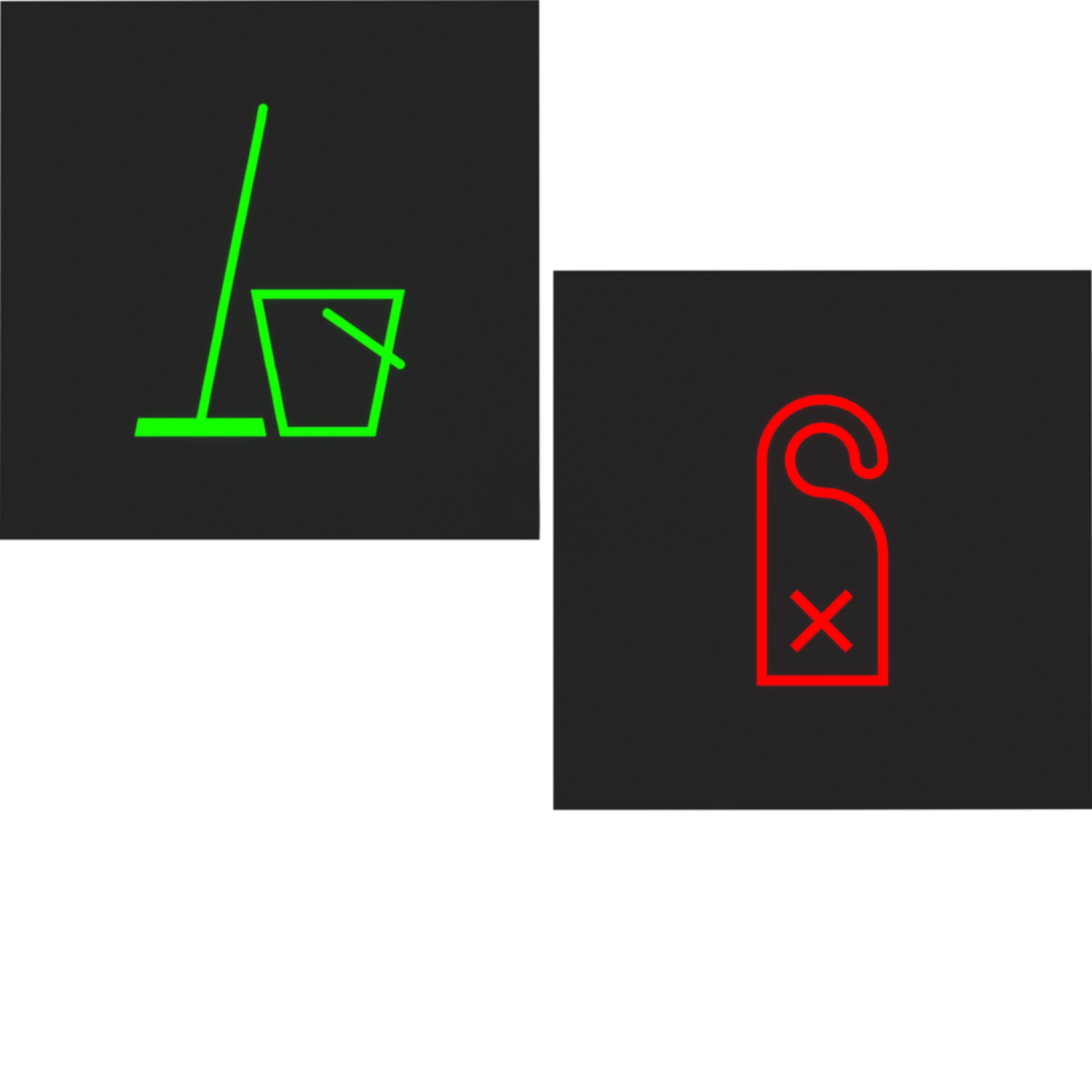 Hager Folien für LED-Signaleinsatz, 2 Symbole Rot/Grün, A.x/C.x