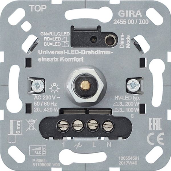 Gira Dimmer System 55 reinweiß glänzend