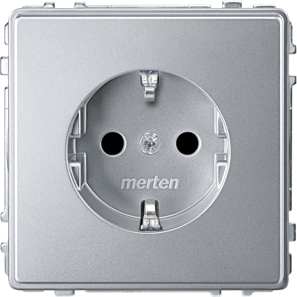 Merten SCHUKO-Steckdose System M aluminium